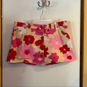 floral mini skirt